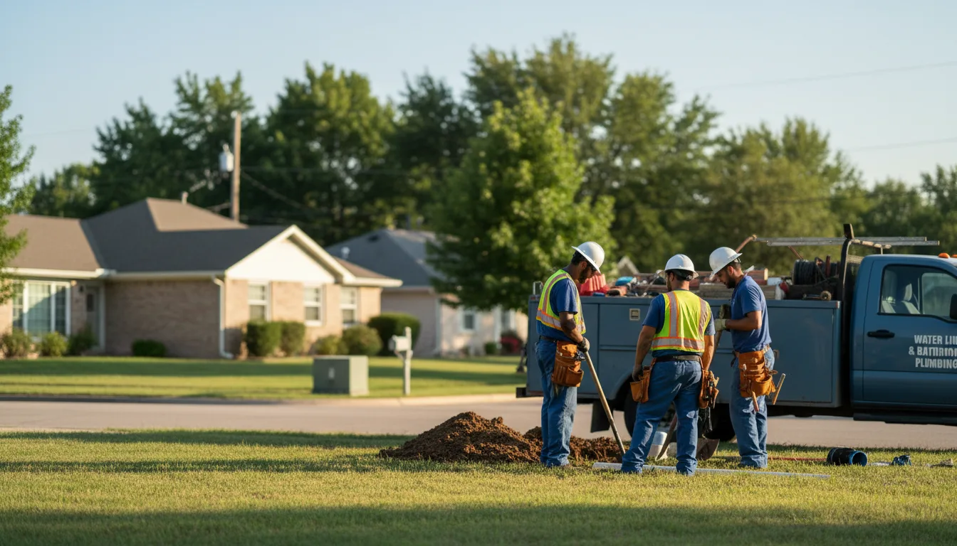 Residential water line and bathroom plumbing service in Brogue, PA